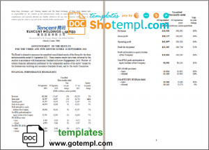 USA Tencent invoice template in Word and PDF format, fully editable