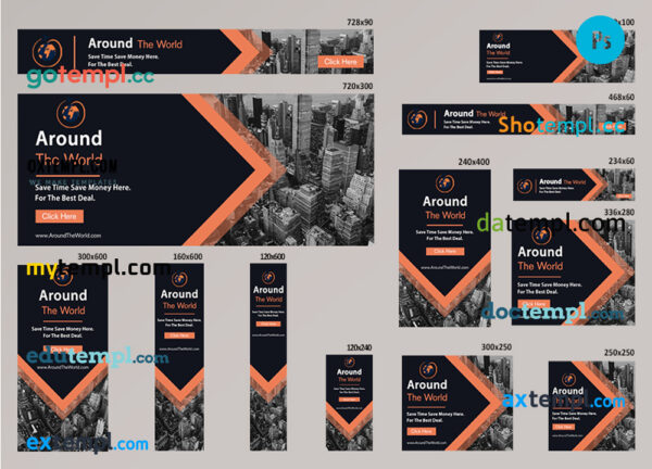 # commerce field editable banner template set of 13 PSD