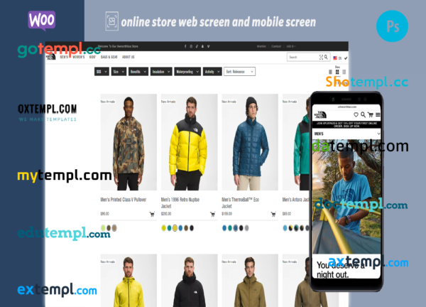 outdoor clothing fully ready online store WooCommerce hosted and products uploaded 30