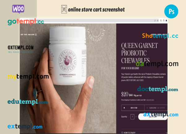 tasty nutrafruit completely ready online store WooCommerce hosted and products uploaded 30