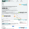Colombia hotel booking confirmation Word and PDF template, 2 pages