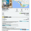 Hawaii hotel booking confirmation Word and PDF template, 2 pages
