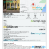 Barbados hotel booking confirmation Word and PDF template, 2 pages