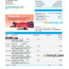 Australia Bendigo bank statement easy to fill template in Excel and PDF format, 2 pages