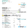 Australia Scotiabank bank statement, Excel and PDF template, 2 pages