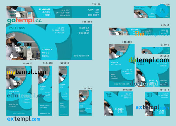 # pro medical editable banner template set of 13 PSD
