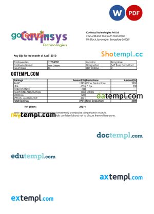 bank statement template in Excel and PDF formats