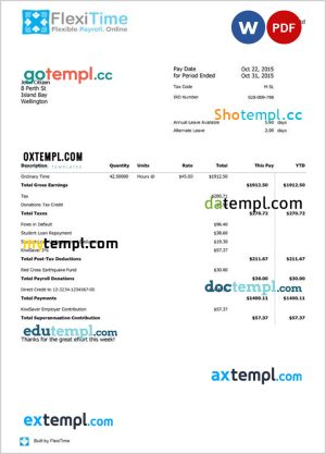USA Georgia SunTrust bank proof of address statement template in .doc and .pdf format