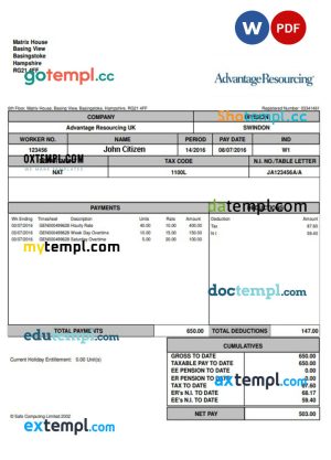 Israel Bank Hapoalim bank statement easy to fill template in .xls and .pdf file format