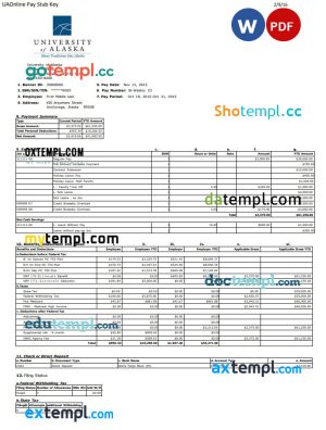 gas corporation payroll template in Word and PDF formats