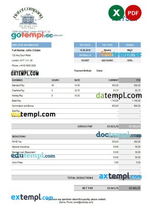 Freelancer Invoice template in word and pdf format