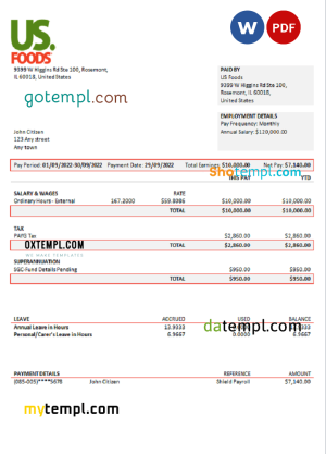 India Reliance Energy utility bill Word and PDF template