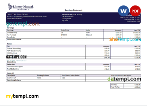 USA CITY OF CHICAGO utility bill Word and PDF template