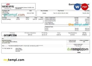 Uruguay Itau Bank statement template in .xls and .pdf file format