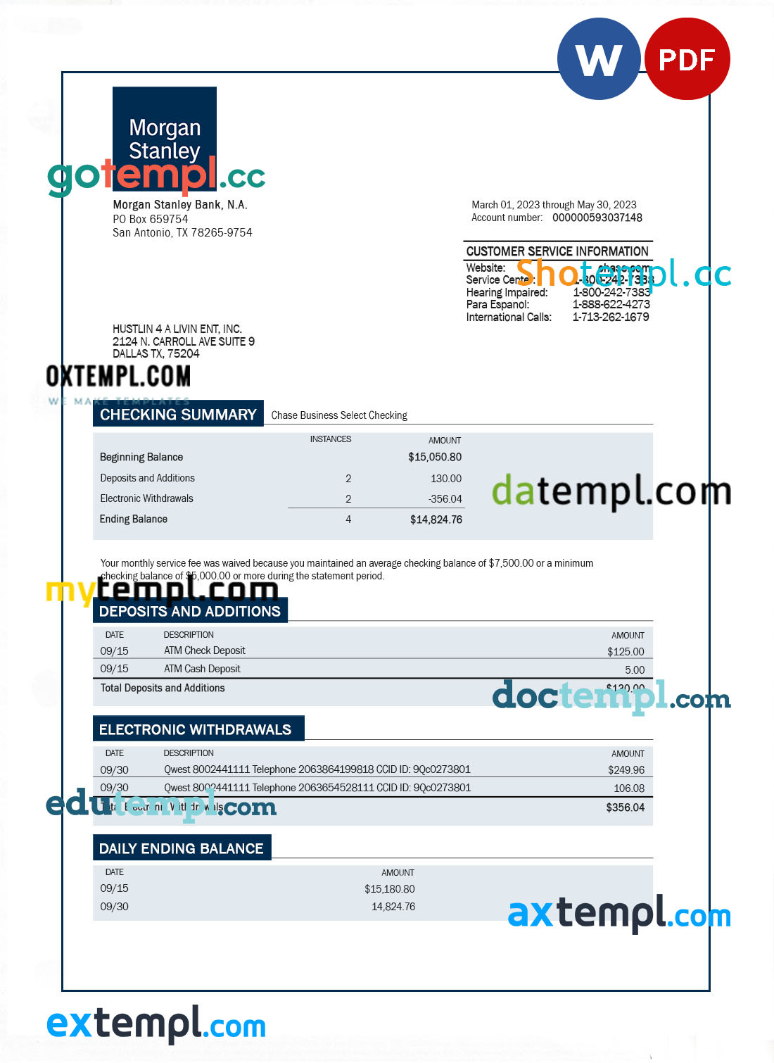 France electricity EDF utility bill template Word and PDF format, good for address prove