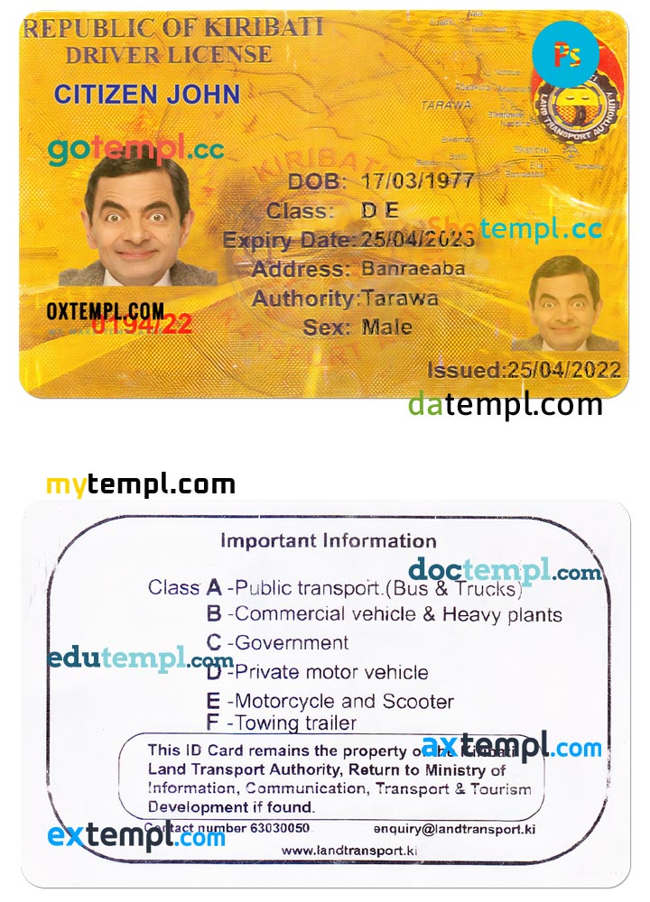USA Minnesota state vertical driving license editable PSD template, under 21