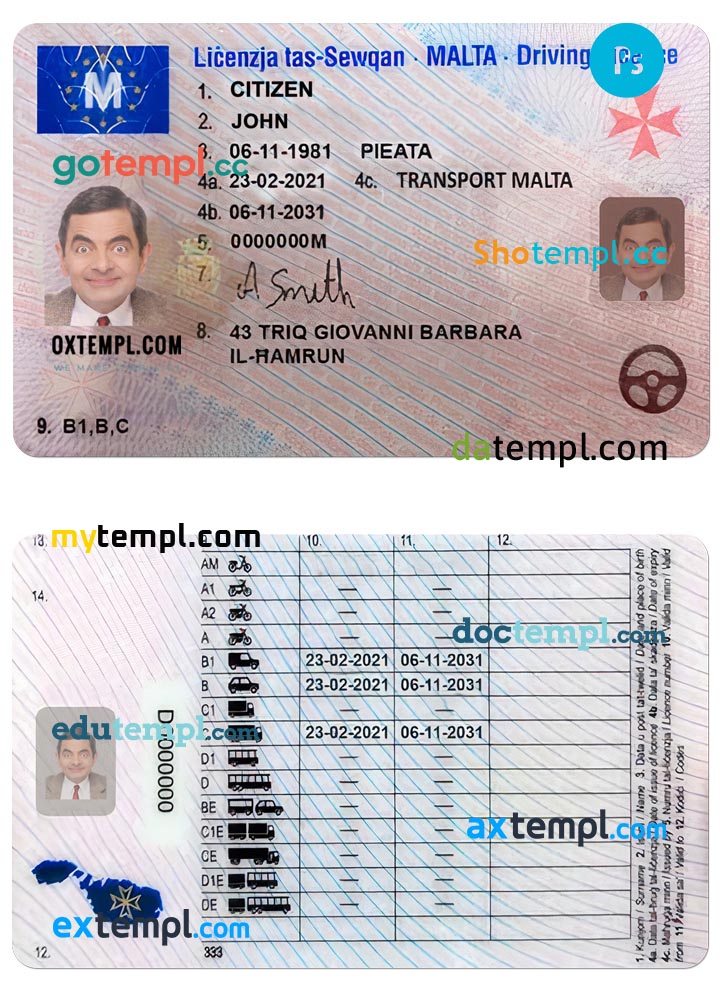Thailand Calyon Bank visa debit card template in PSD format