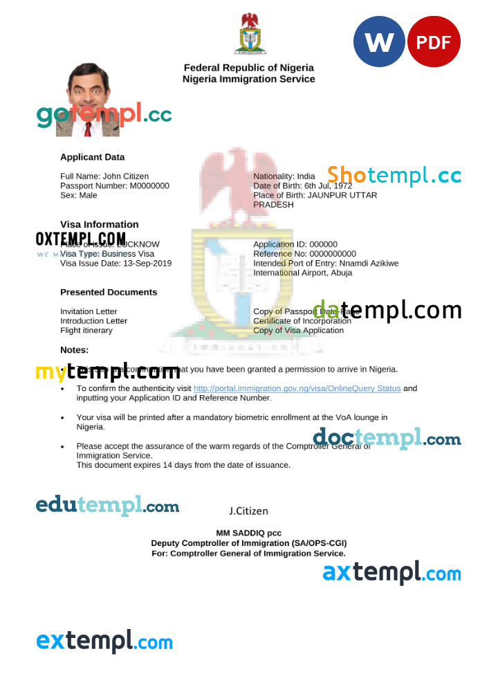 USA Academic Certificate template in Word and PDF format