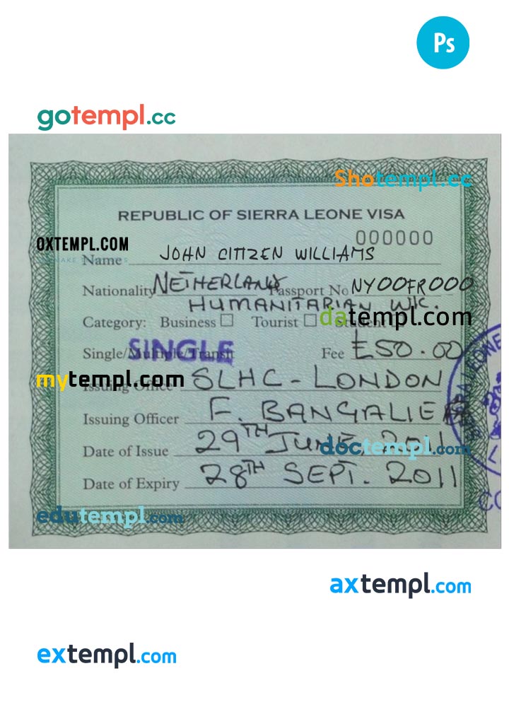 Democratic Republic of the Congo dog (animal, pet) passport PSD template, fully editable