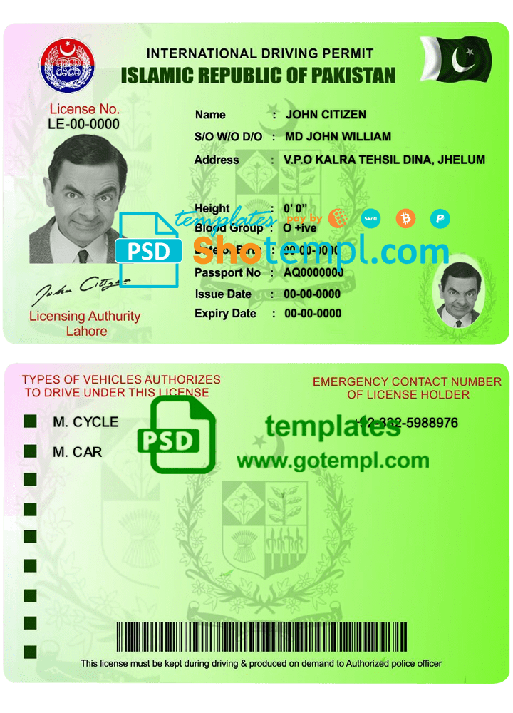 Palestine Al Quds Bank mastercard, fully editable template in PSD format