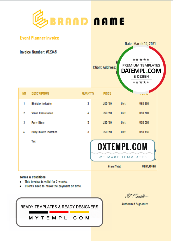 #retro frame universal multipurpose invoice template in Word and PDF format, fully editable