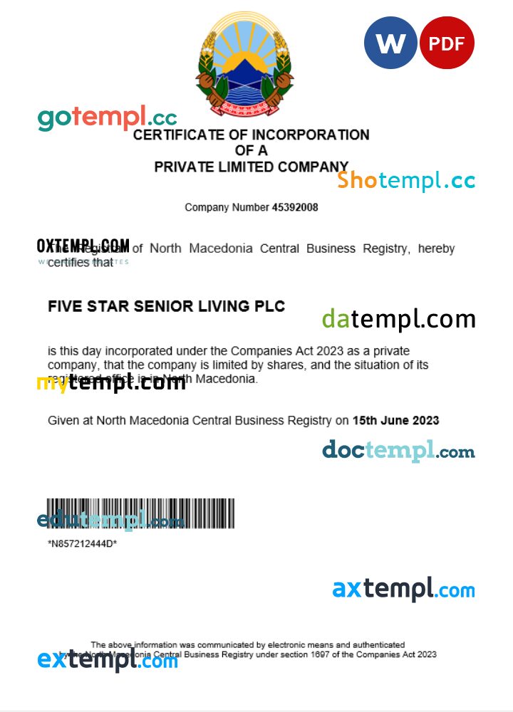 Nigeria business registration license PSD template