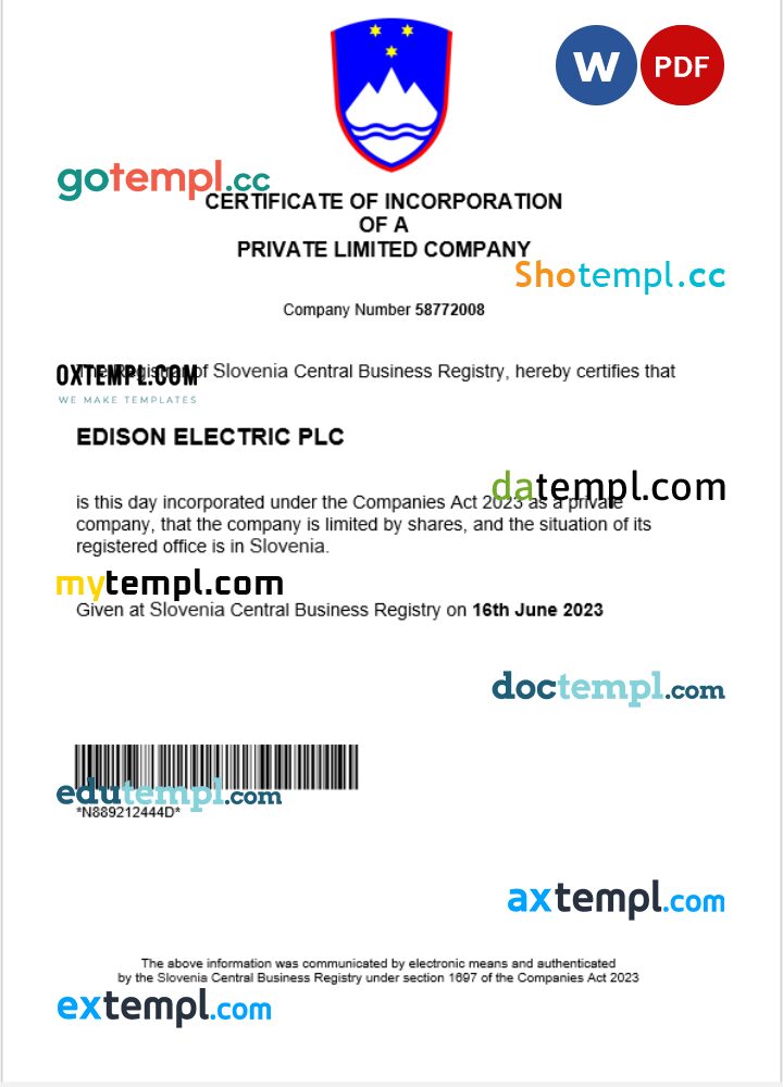 Nigeria business registration license PSD template