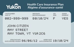 Canada Yukon health care insurance card template in PSD format