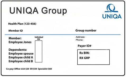 Macedonia health insurance card template in PSD format