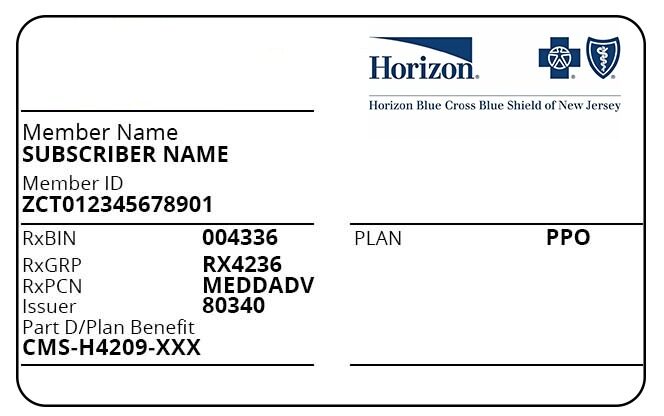 New Jersey health insurance card template in PSD format