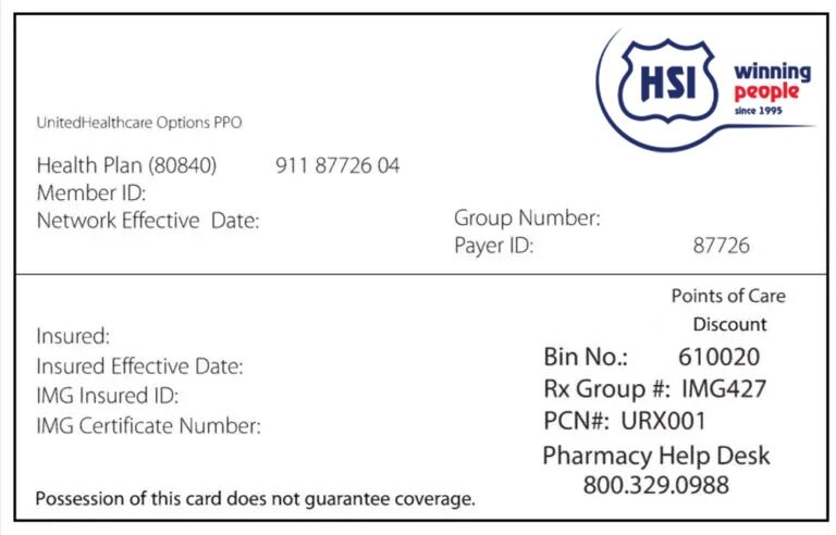 Seychelles health insurance card template in PSD format