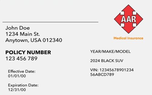 Uganda health insurance card template in PSD format